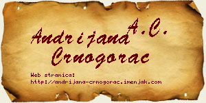 Andrijana Crnogorac vizit kartica
